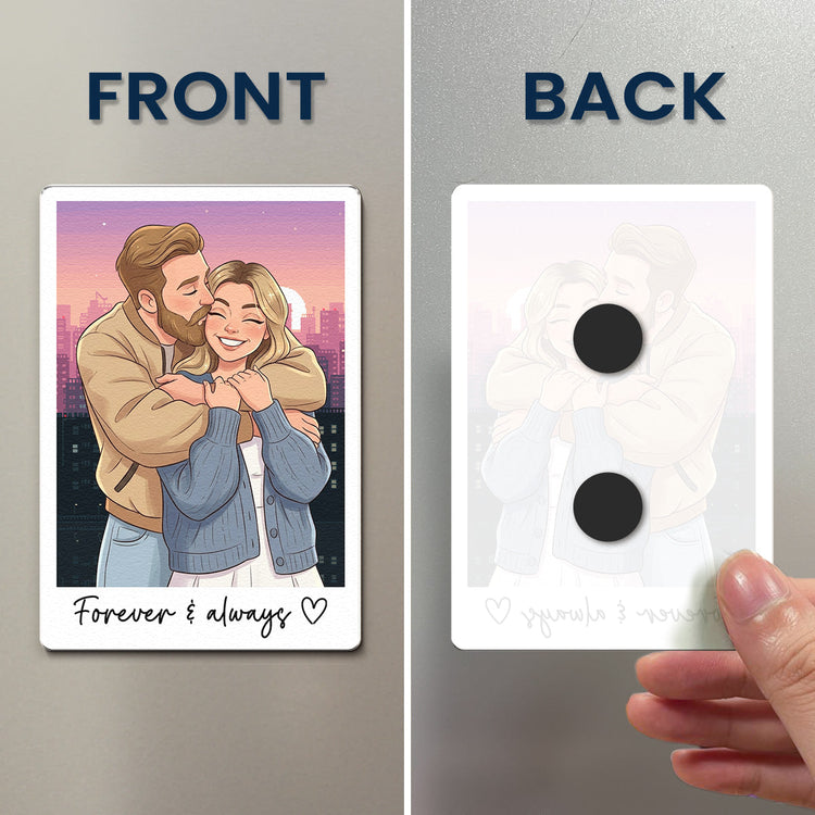 Custom_Couple_Gifts_Photo_Into_Art_Cartoon_Style_Personalized_Magnet_8