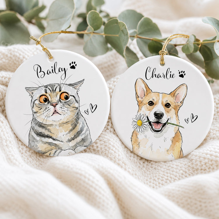 Custom_Cute_Pet_Portrait_Watercolor_Art_Gift_For_Pet_Lovers_Pet_Loss_Gifts_Personalized_Ornament_2
