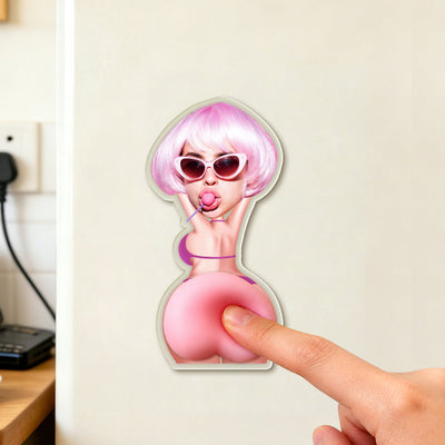 Custom Face Funny Naughty Gift For Husband, Boyfriend, Him - Personalized Fridge Magnet