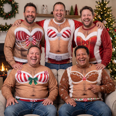Custom Funny Hairy Chest Ugly Christmas Sweater, Hilarious Xmas Party Pullover - Personalized Sweater