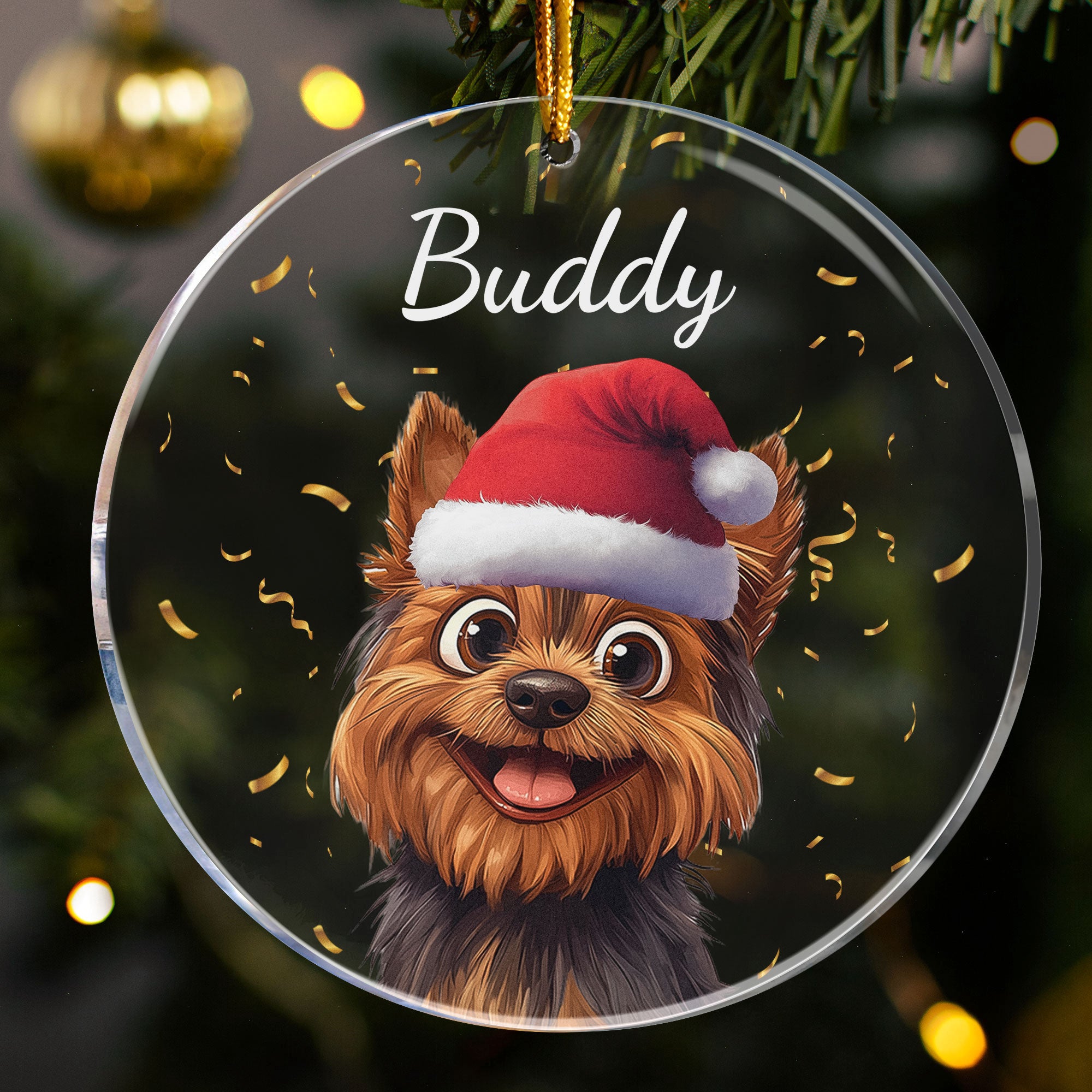 Cute Pet Christmas - Personalized Acrylic Ornament