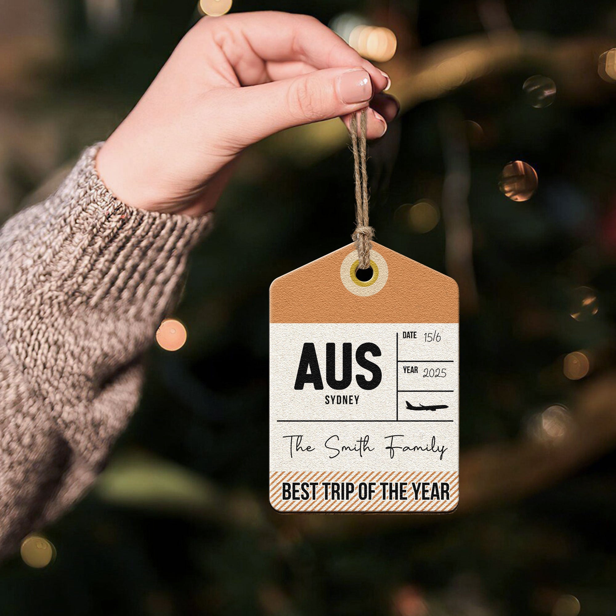 Best Trip Of The Year - Personalized Wooden Ornament