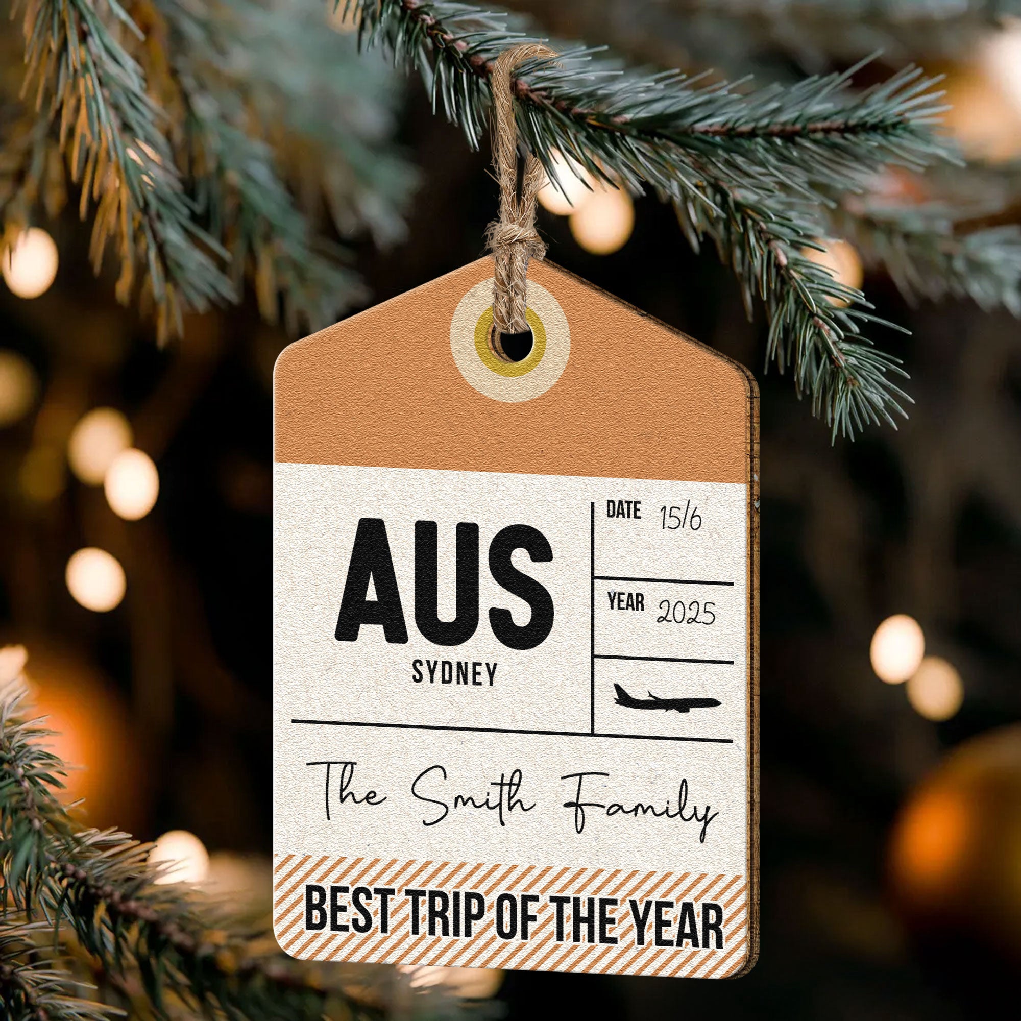 Best Trip Of The Year - Personalized Wooden Ornament