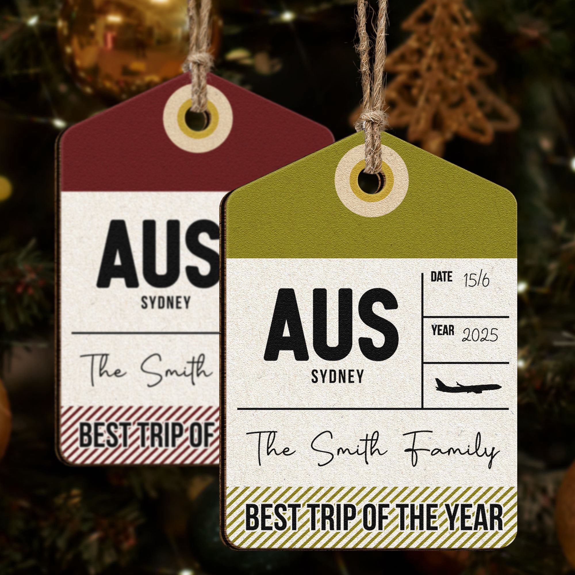 Best Trip Of The Year - Personalized Wooden Ornament
