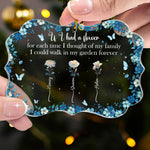 If I Had A Flower For Each Time I Thought Of My Family - Personalized Acrylic Ornament