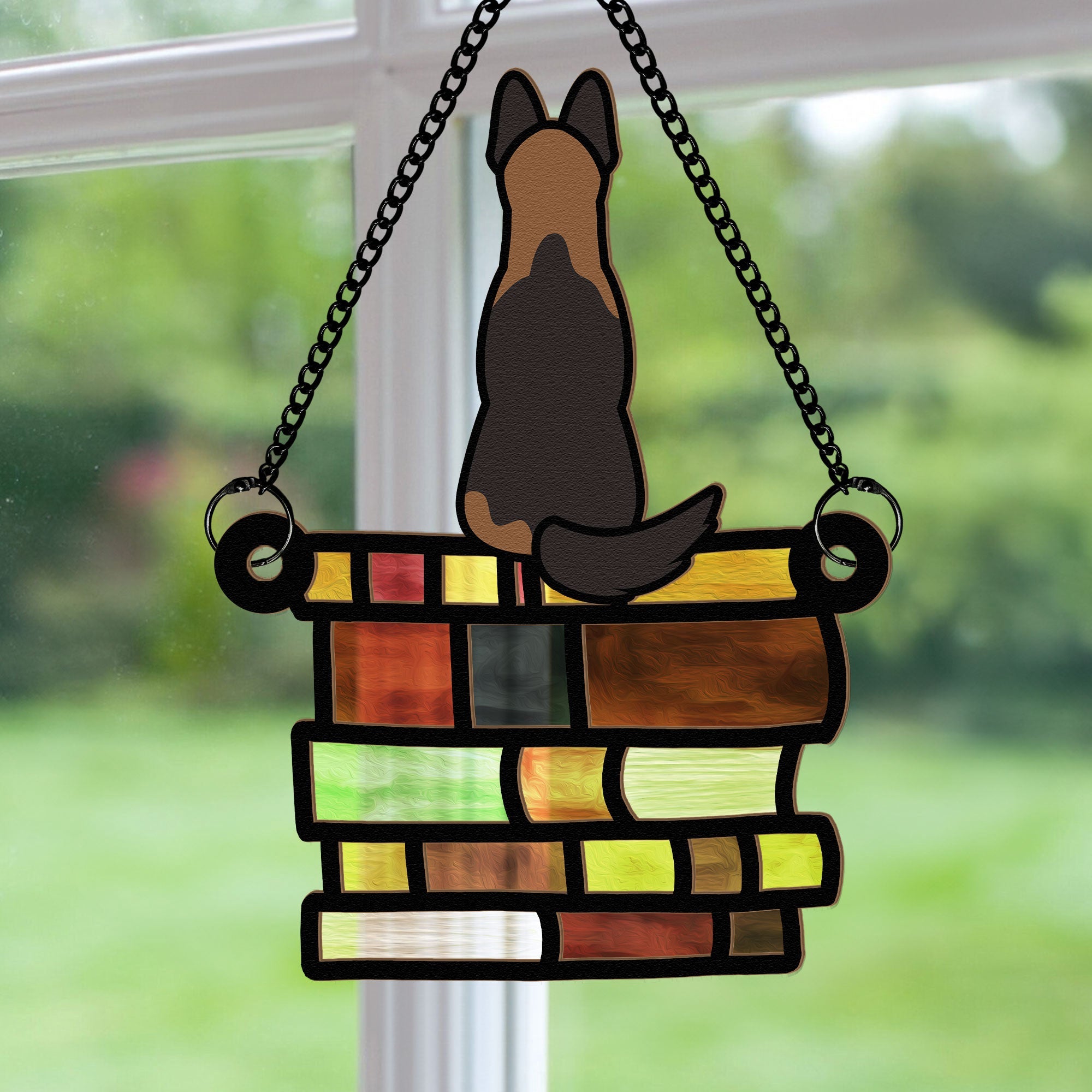 Dog-Standing-On-Books-Personalized-Window-Hanging-Suncatcher-Ornament_3