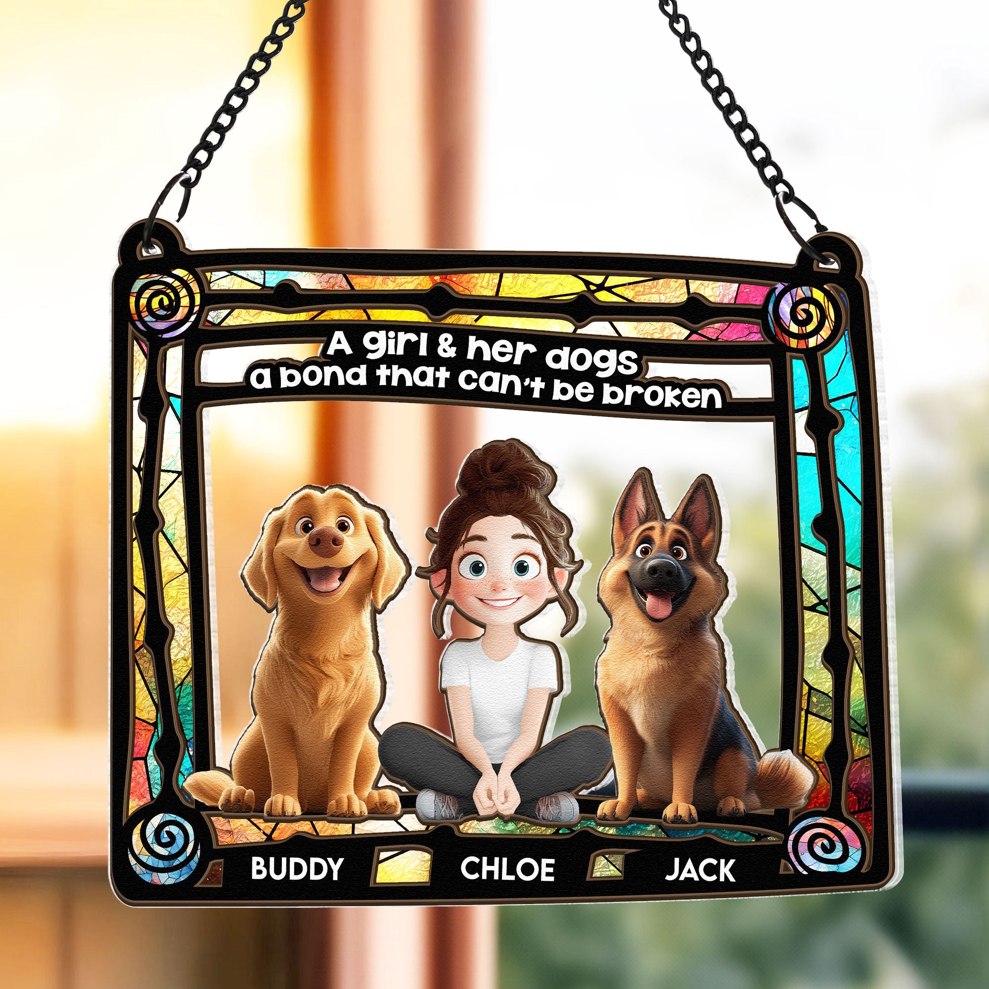 Dog-_-Girl-Sitting-In-Rainbow-Frame-Personalized-Window-Hanging-Suncatcher-Ornament_5