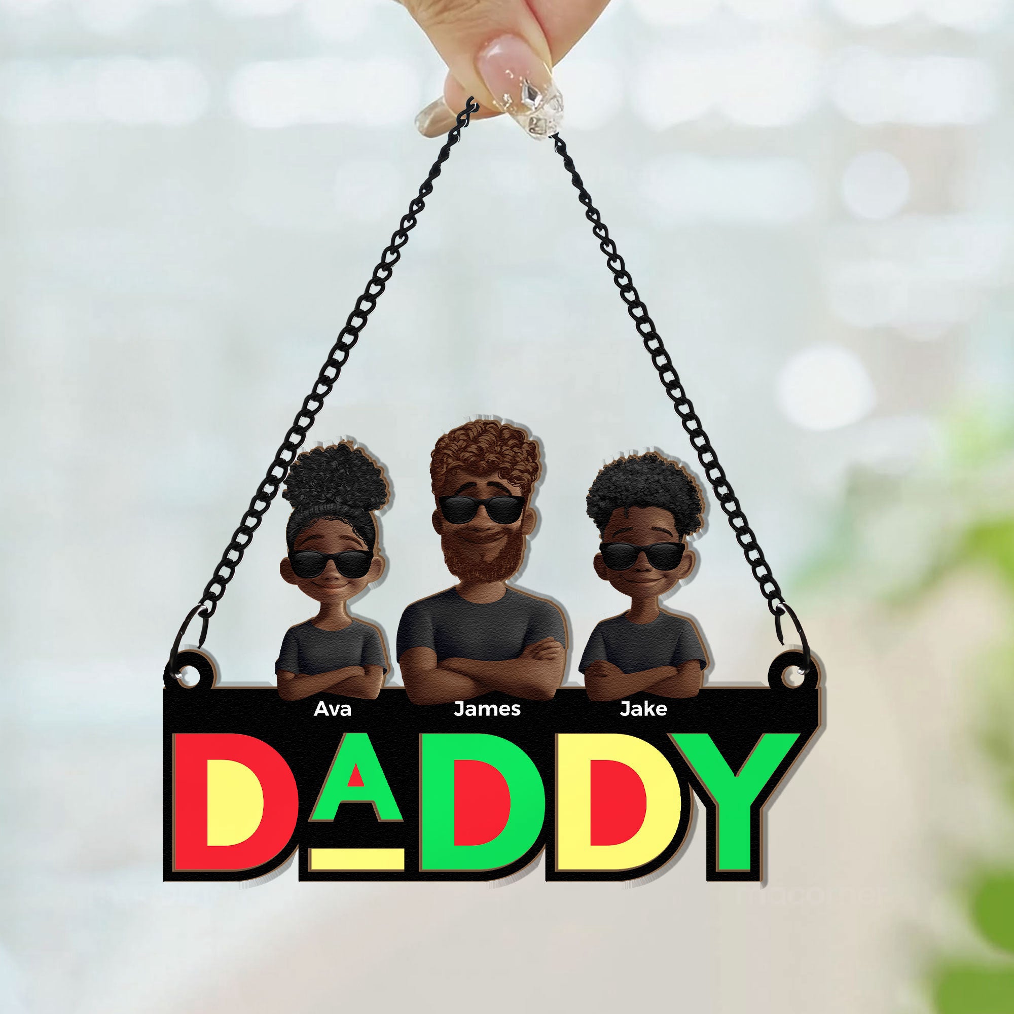 Dope-Black-Dad-Personalized-Window-Hanging-Suncatcher-Ornament_3