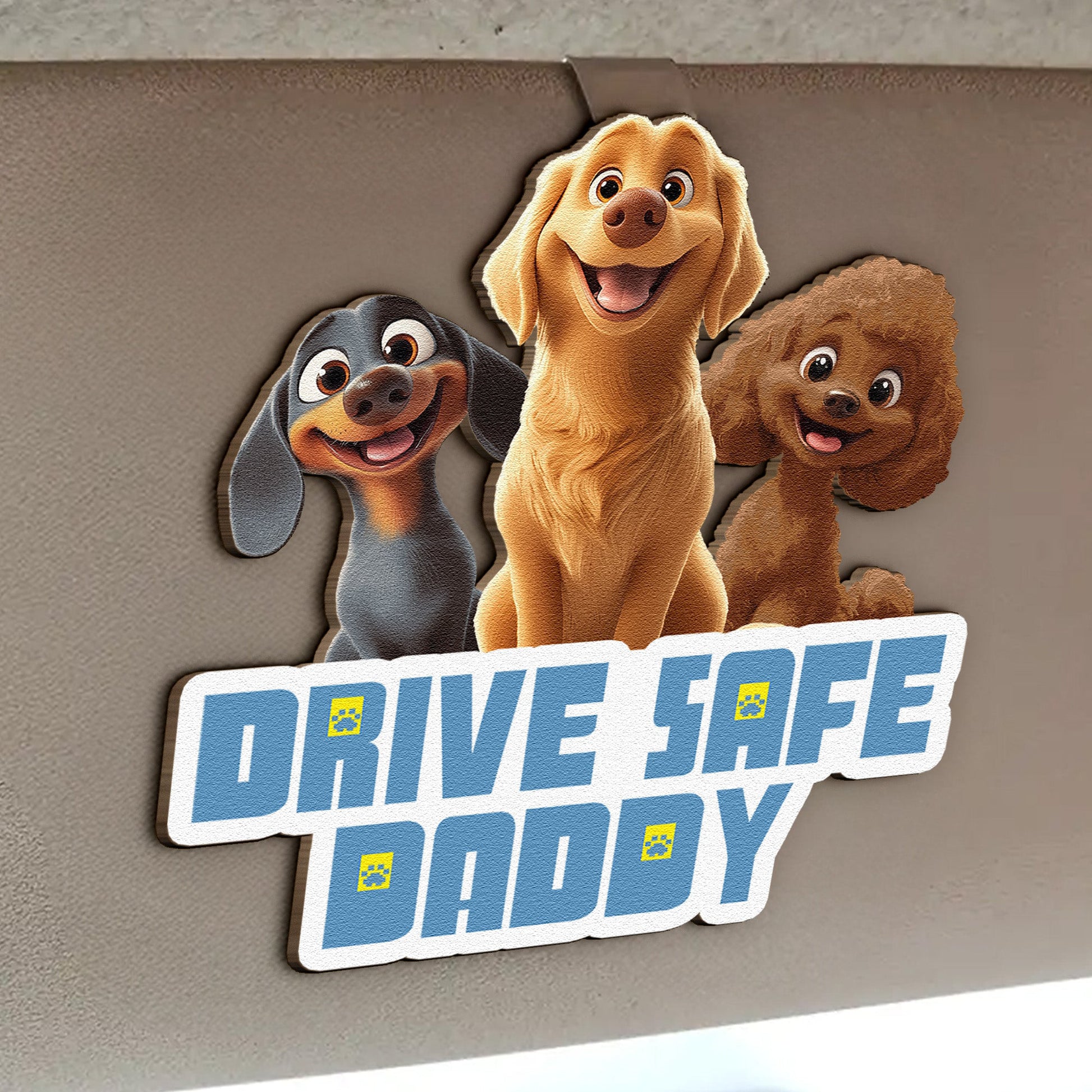 Drive-Safe-Daddy-Dog-Mom_-Dog-Dad-Personalized-Wooden-Car-Visor-Clip-2