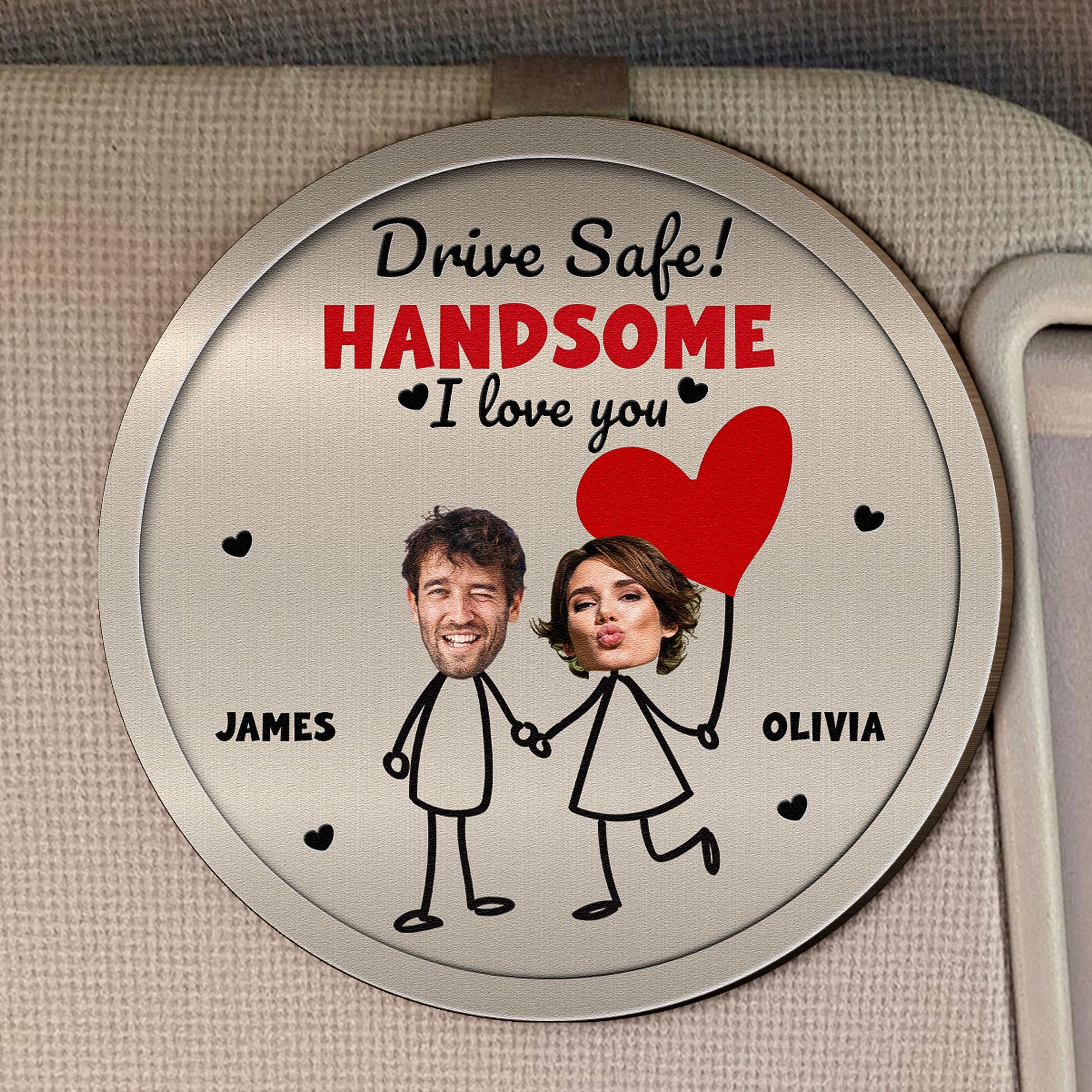 Drive-Safe-Handsome-I-Love-You-Funny-Couple-Gift-Personalized-Wooden-Photo-Car-Visor-Clip-1