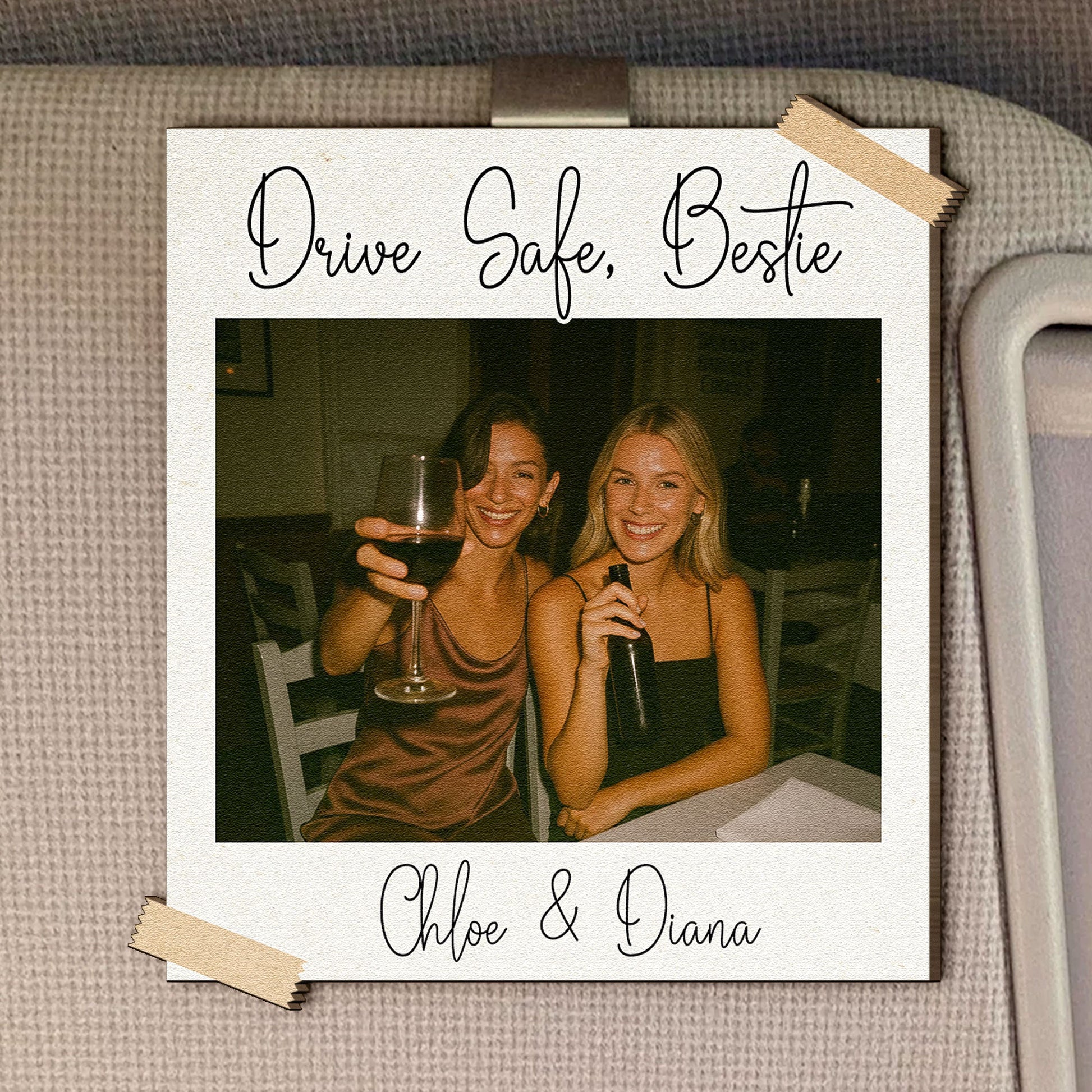 Drive-Safe_-Bestie-I-Love-You-Custom-Friendship-Photo-Polaroid-Personalized-Wooden-Photo-Car-Visor-Clip_1