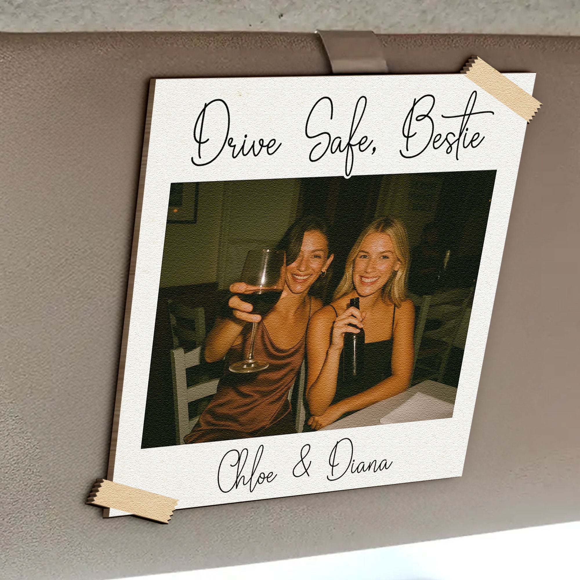 Drive-Safe_-Bestie-I-Love-You-Custom-Friendship-Photo-Polaroid-Personalized-Wooden-Photo-Car-Visor-Clip_2