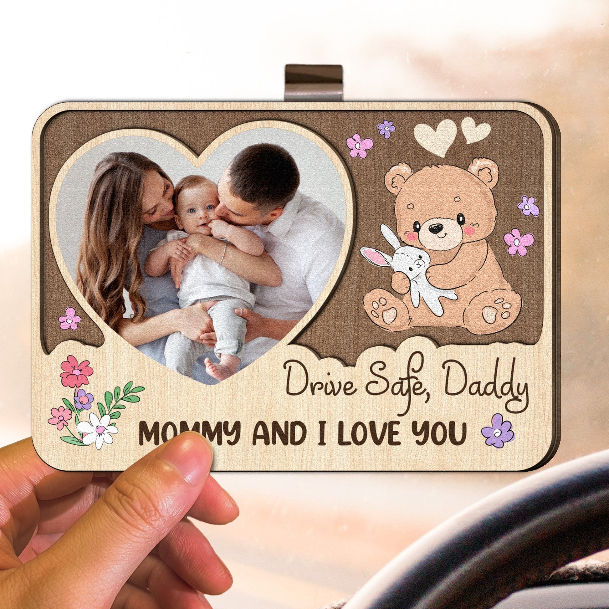 Drive-Safe_-Daddy.-Mommy-And-I-Love-You-Personalized-Photo-Wooden-Car-Visor-Clip-3
