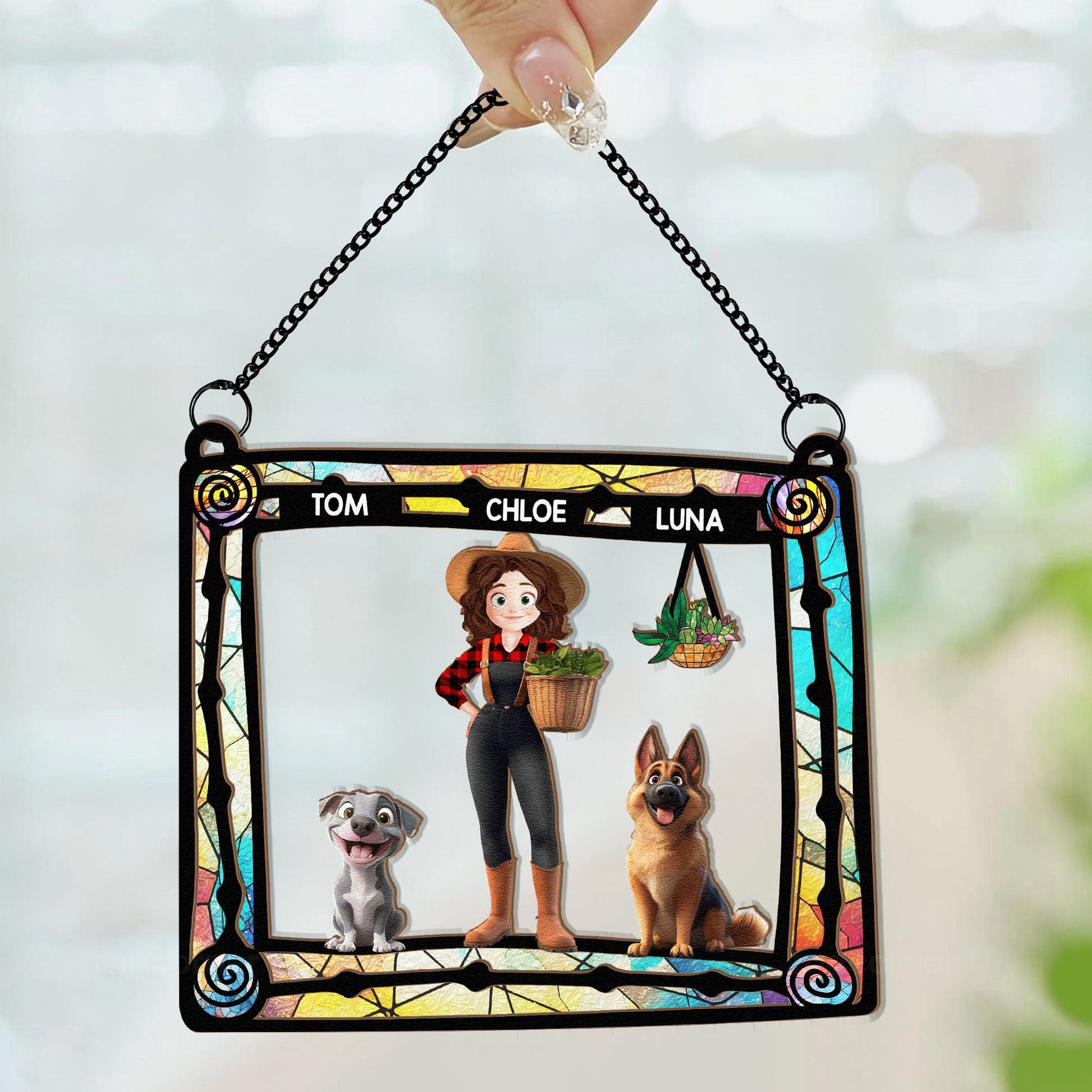 Easily-Distracted-By-Dogs-_-Plants-Personalized-Window-Hanging-Suncatcher-Ornament_7