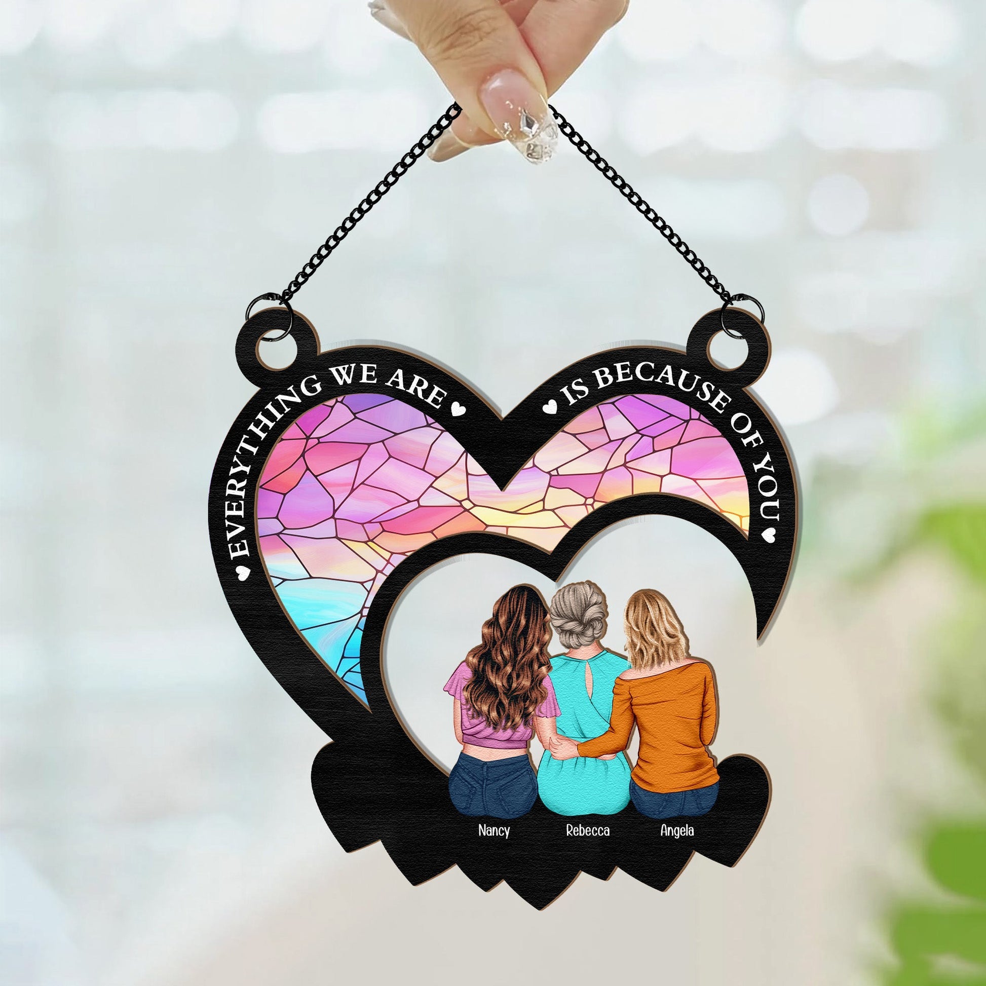 Everything-We-Are-Is-Because-Of-You-Personalized-Window-Hanging-Suncatcher-Ornament3