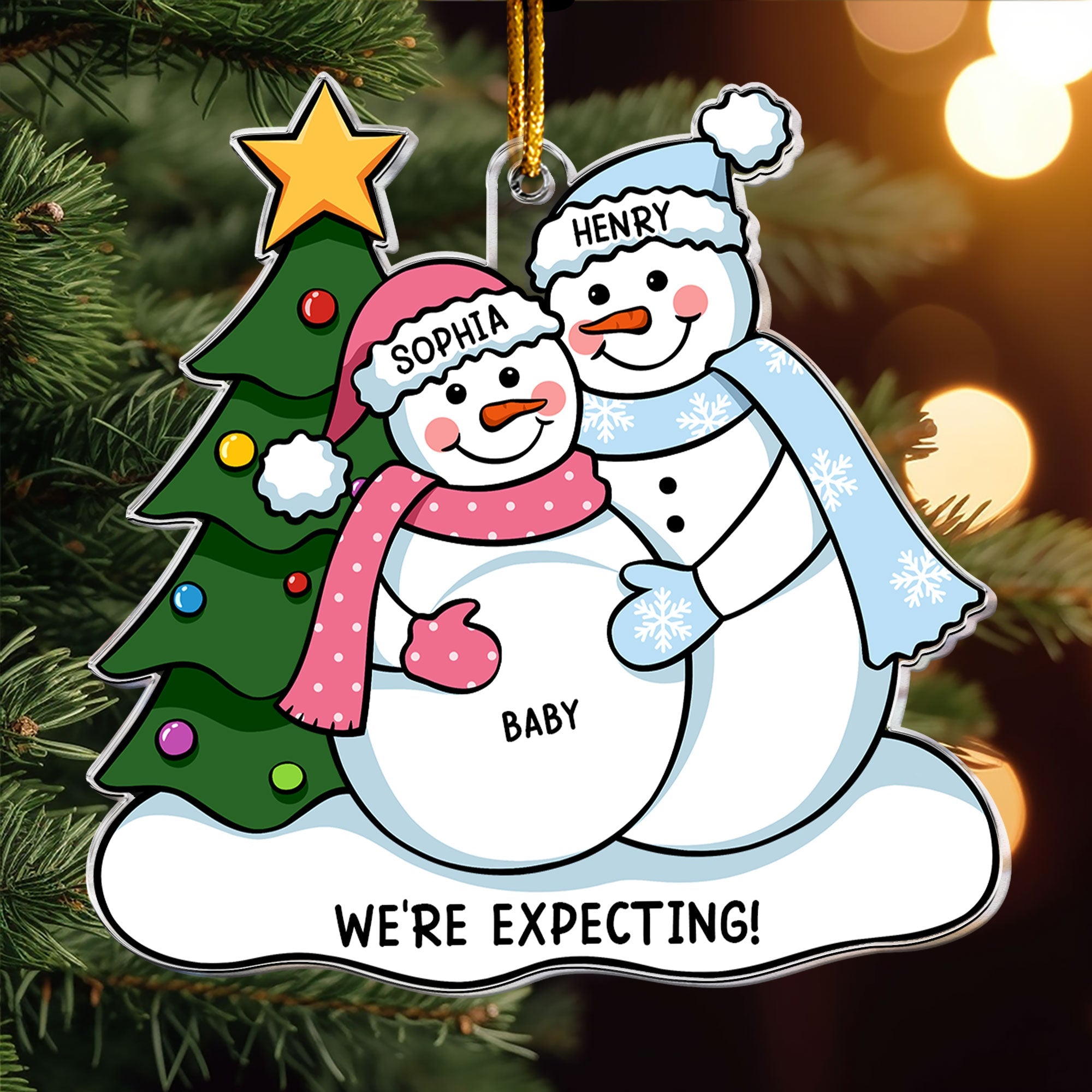 Expecting Parents - Personalized Acrylic Ornament