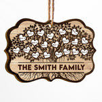 Family Will Always Be Connected By Heart - Personalized Two-Sided Wooden Ornament - Christmas Gift For Fathers, Mothers, Daughters & Sons