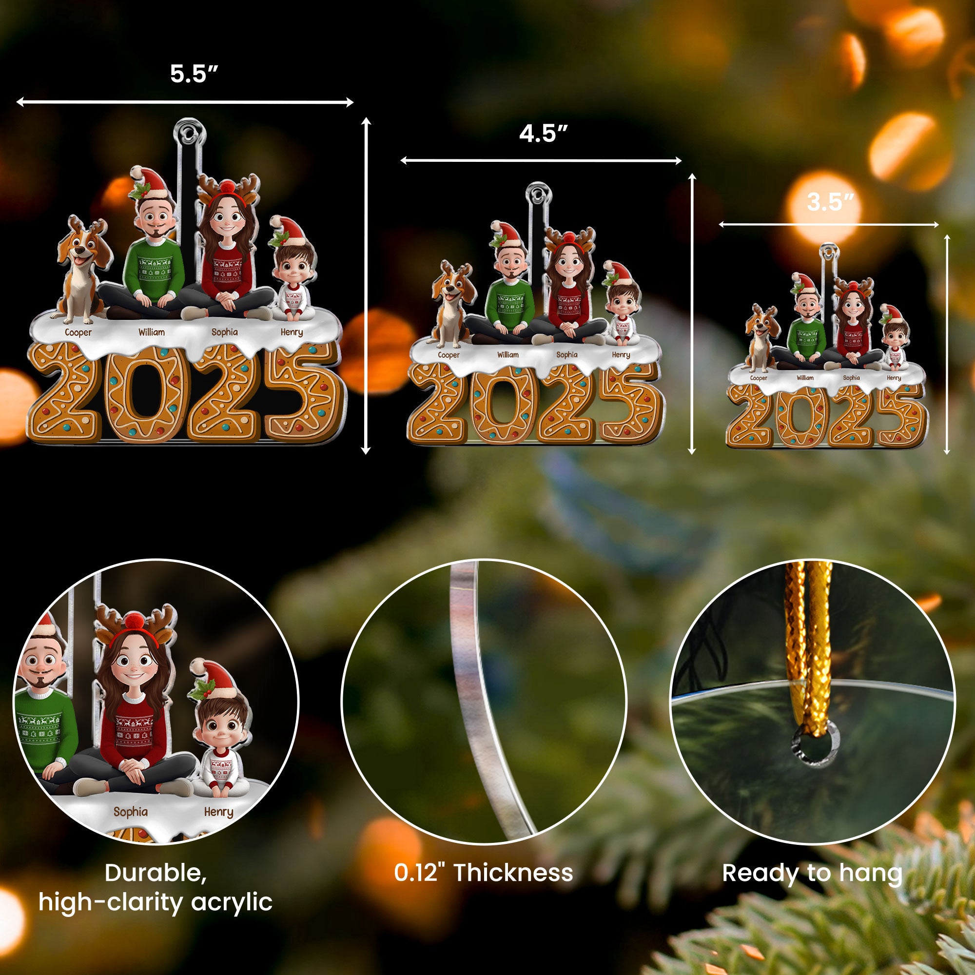 Family 2025 - Personalized Acrylic Ornament
