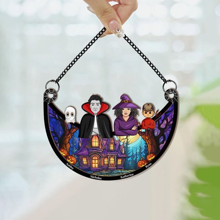 Family-Decoration-Halloween-Personalized-Window-Hanging-Suncatcher-Ornament4