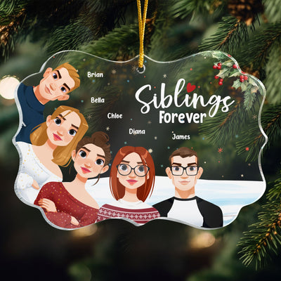 Family Forever - 2024 Version - Personalized Acrylic Ornament