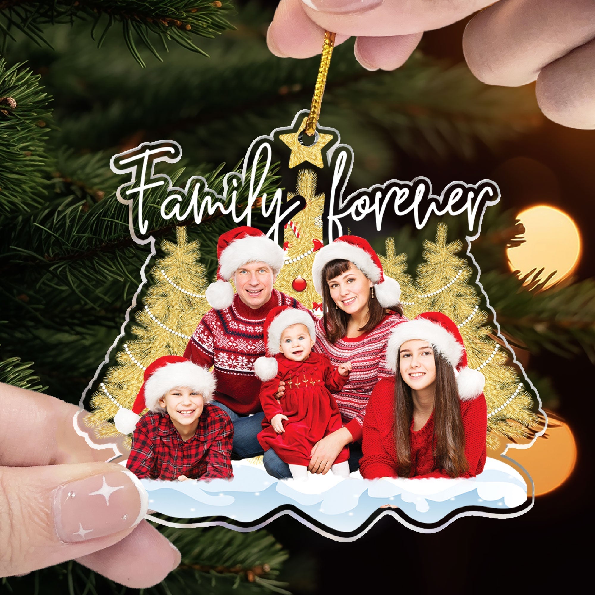 Family Is Forever - Personalized Acrylic Photo Ornament