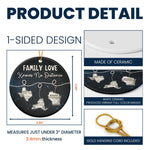 Family Love Knows No Distance States Map - Personalized Ceramic Ornament