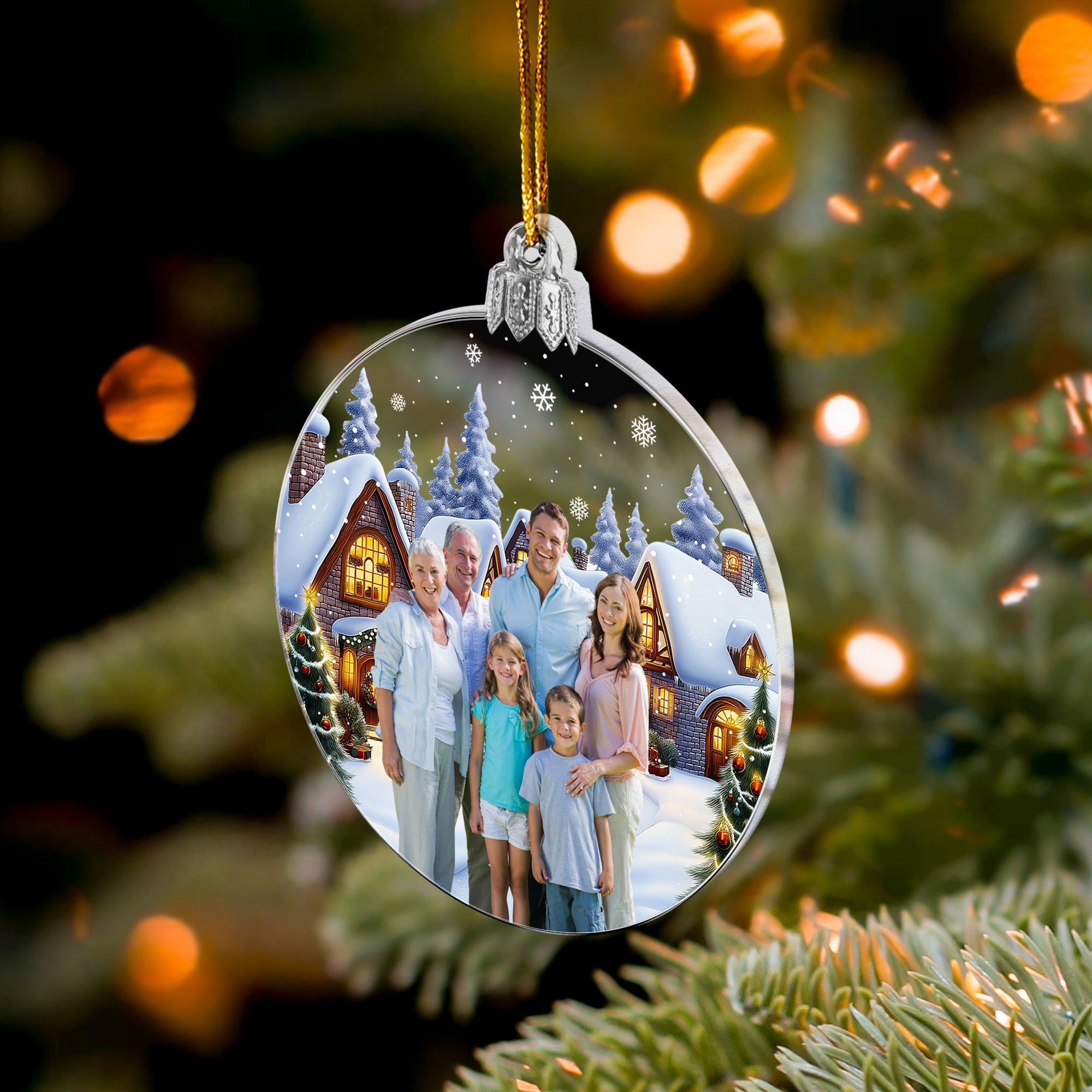 Family Moment - Personalized Acrylic Photo Ornament