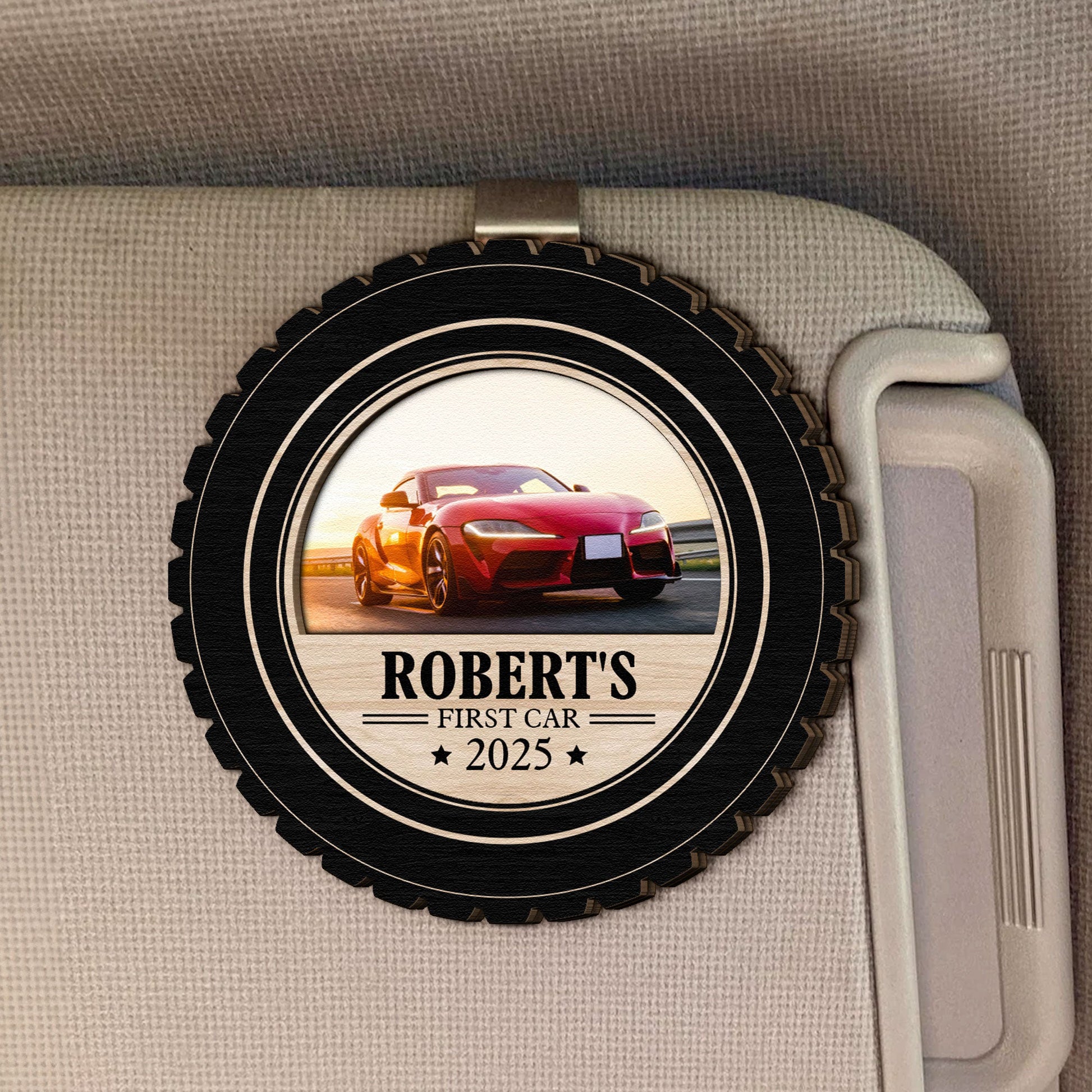 First-Car-Gift-For-Men-Women-New-Driver-Personalized-Wooden-Photo-Car-Visor-Clip_1