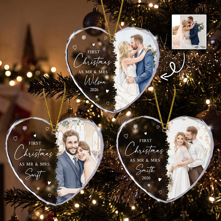 First-Christmas-As-Mr-_-Mrs-Custom-Photo-Watercolor-Art-Christmas-2026-Personalized-Ornament_1
