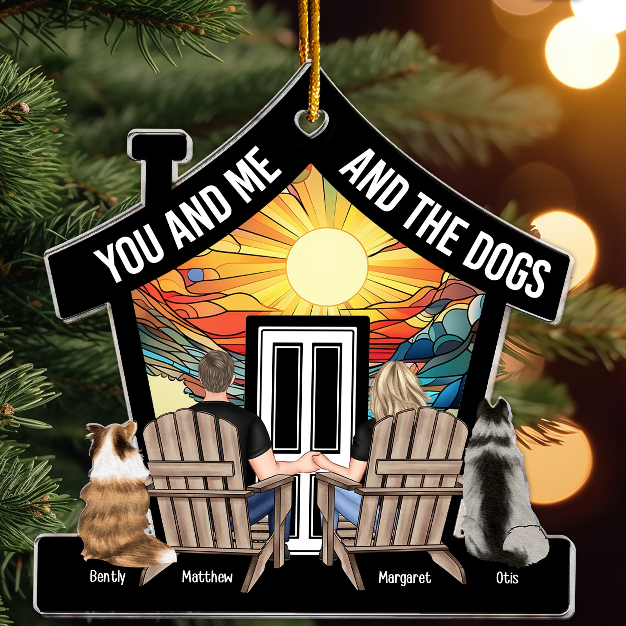First Christmas In New Home With Fur Babies - Personalized Acrylic Ornament