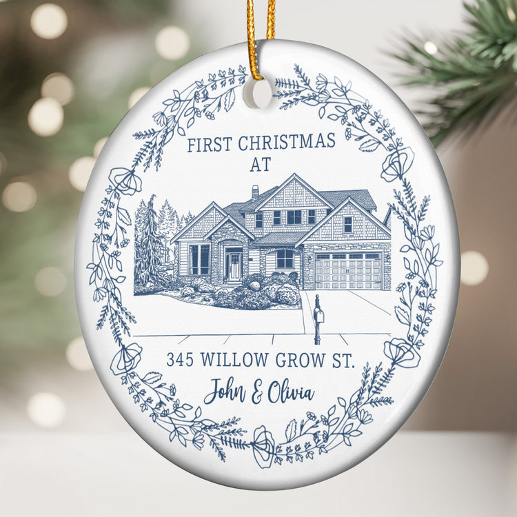 First_Christmas_At_Our_New_House_Newlywed_Christmas_Gift_Personalized_Ornament_3
