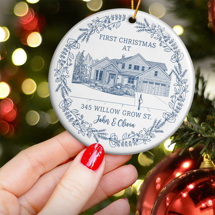 First_Christmas_At_Our_New_House_Newlywed_Christmas_Gift_Personalized_Ornament_4