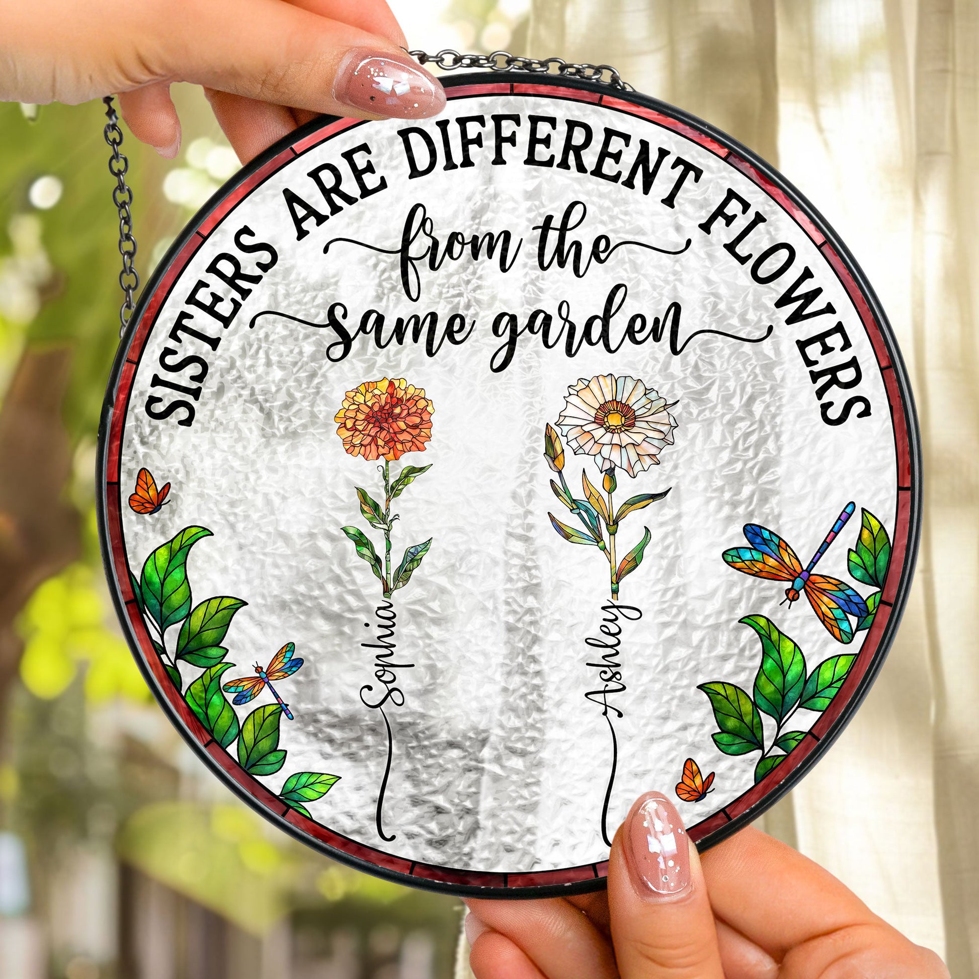 Flowers-From-Same-Garden-Personalized-Stained-Glass-Window-Hanging-Suncatcher_2
