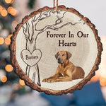 Forever In My Heart Pet Loss - Personalized Wooden Photo Ornament