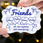 Friends Are Tied Together With Heartstrings - Personalized Acrylic Ornament