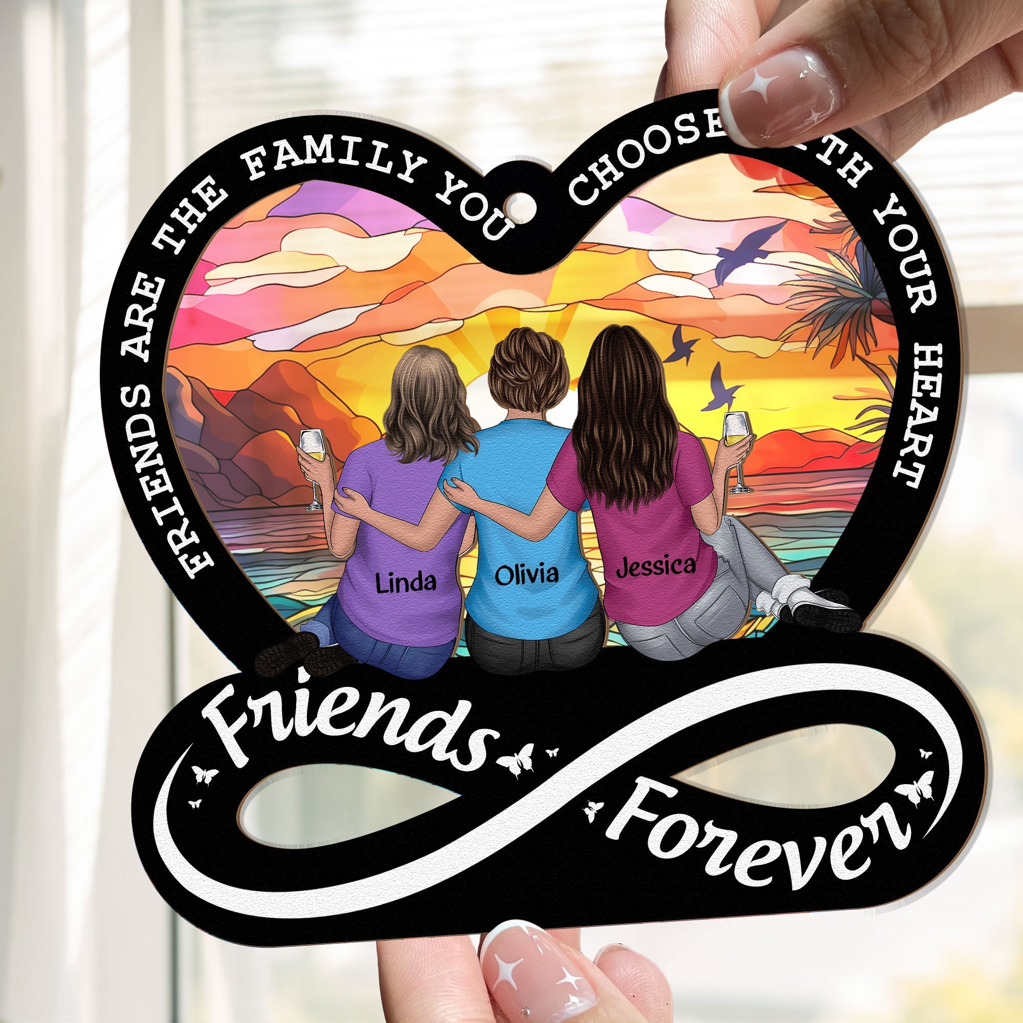 Friendship-Forever-Family-Choose-With-Heart-Personalized-Window-Hanging-Suncatcher-Ornament-5