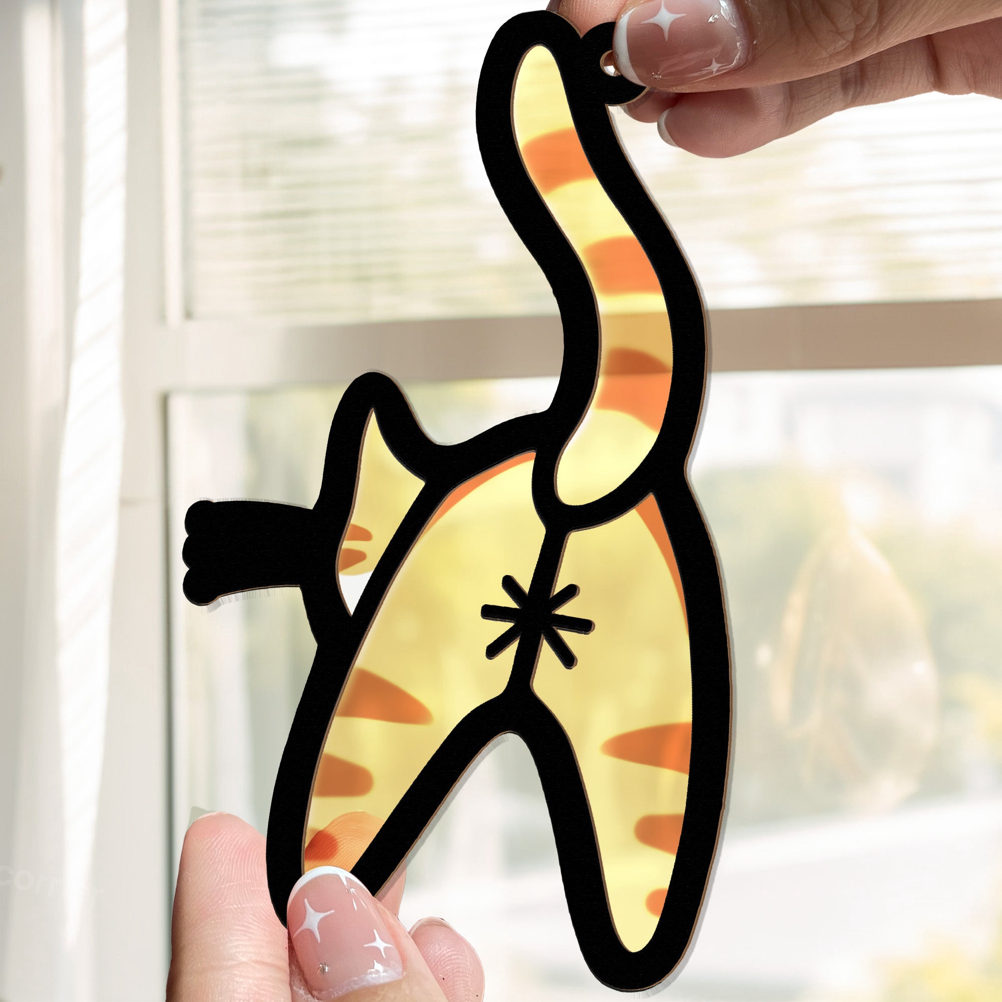 Funny-Cat-Butt-Personalized-Window-Hanging-Suncatcher-Ornament_3