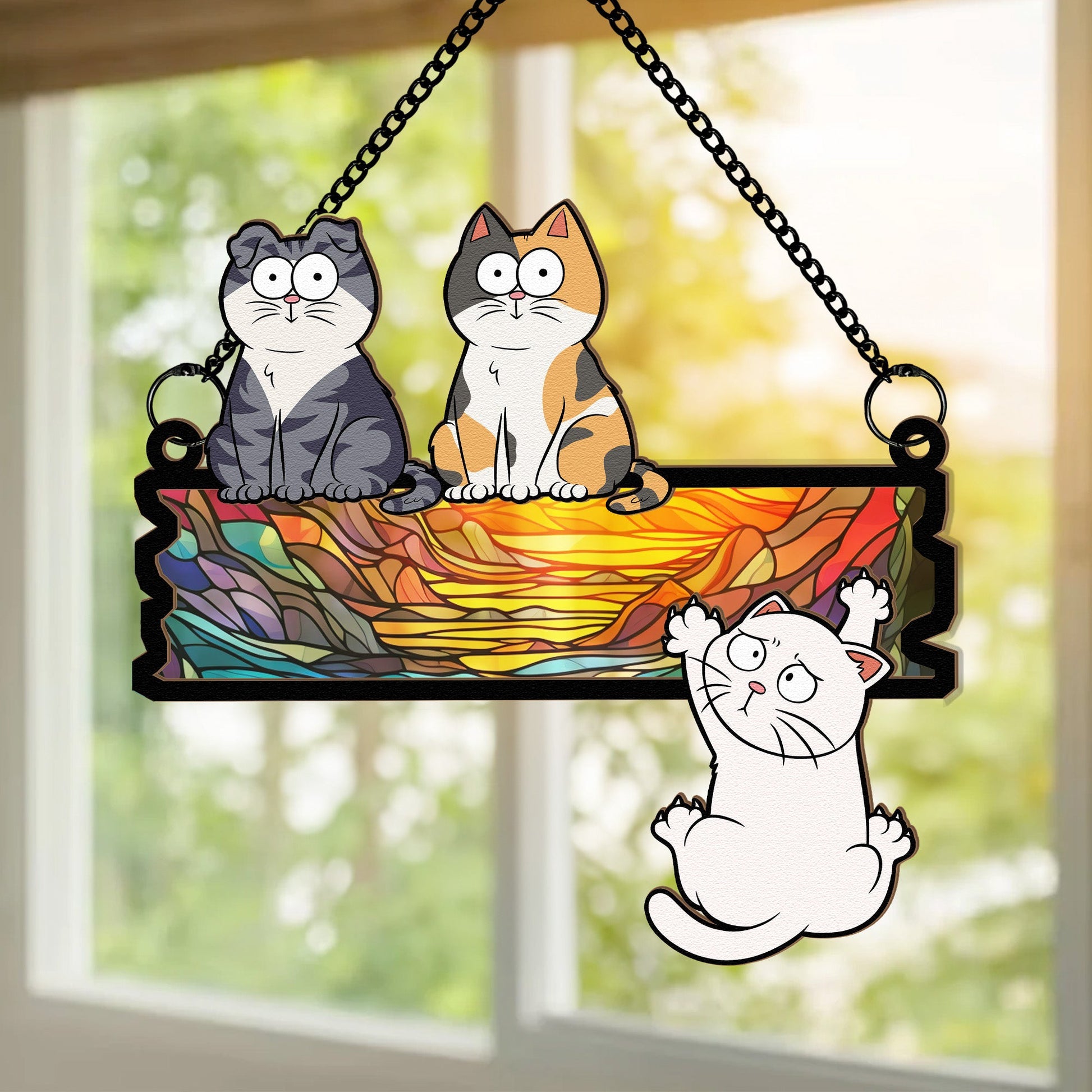 Funny-Cats-Hanging-On-Wooden-Sign-Personalized-Window-Hanging-Suncatcher-Ornament_1