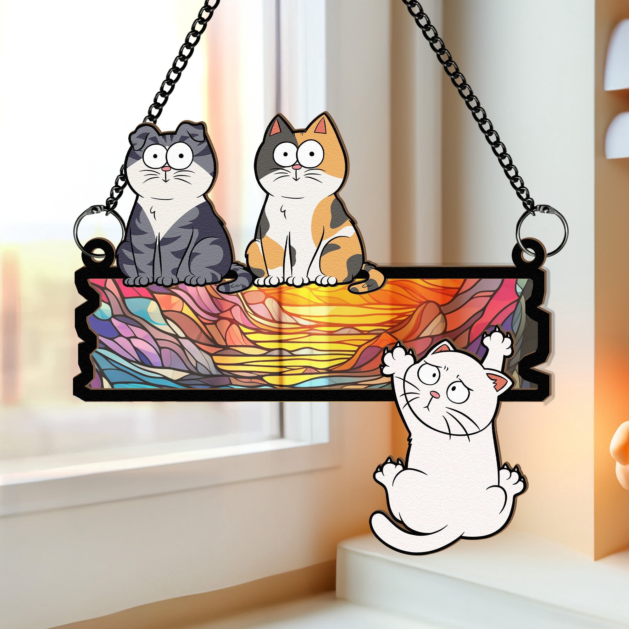 Funny-Cats-Hanging-On-Wooden-Sign-Personalized-Window-Hanging-Suncatcher-Ornament_4