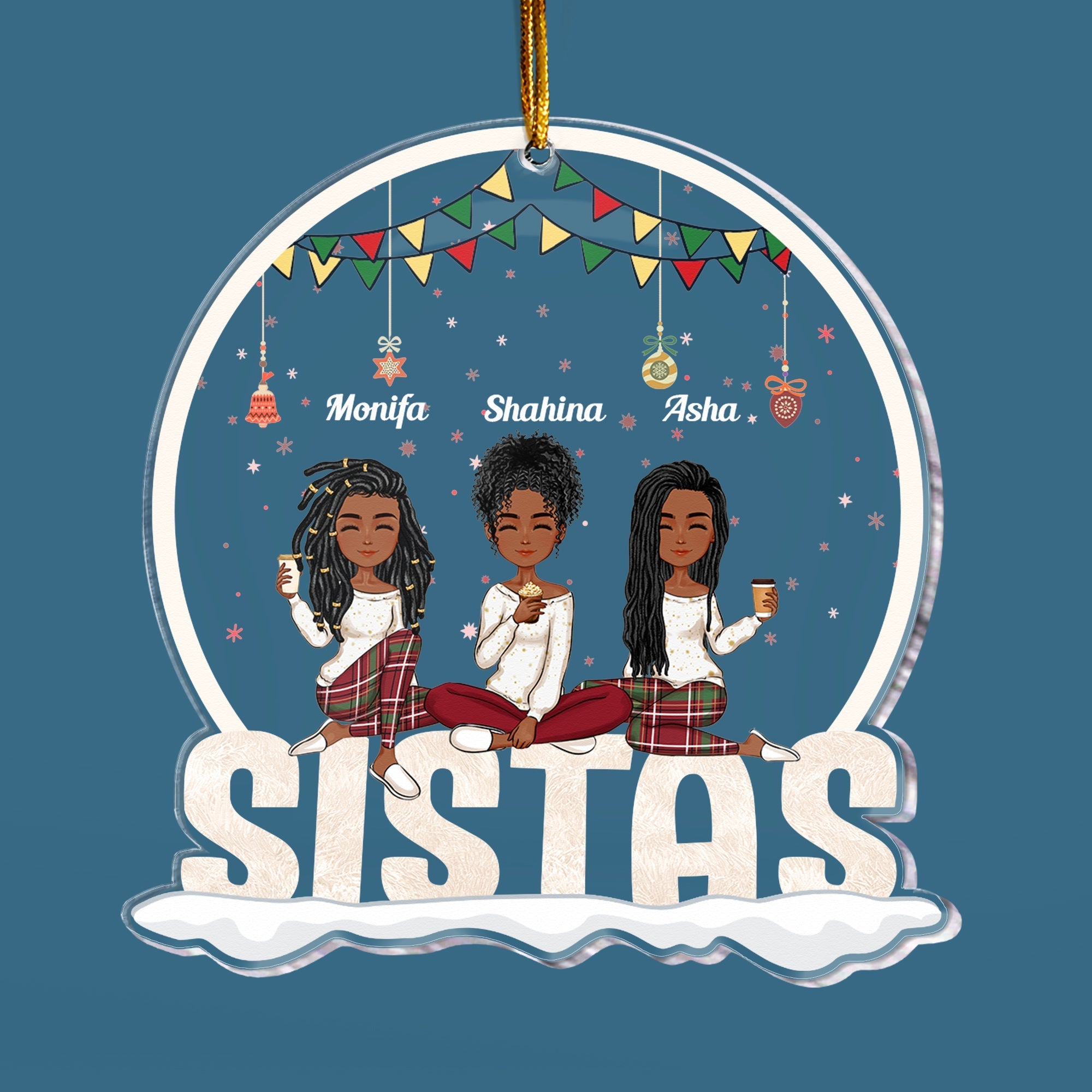 Sistas Forever - Personalized Friends Ornament