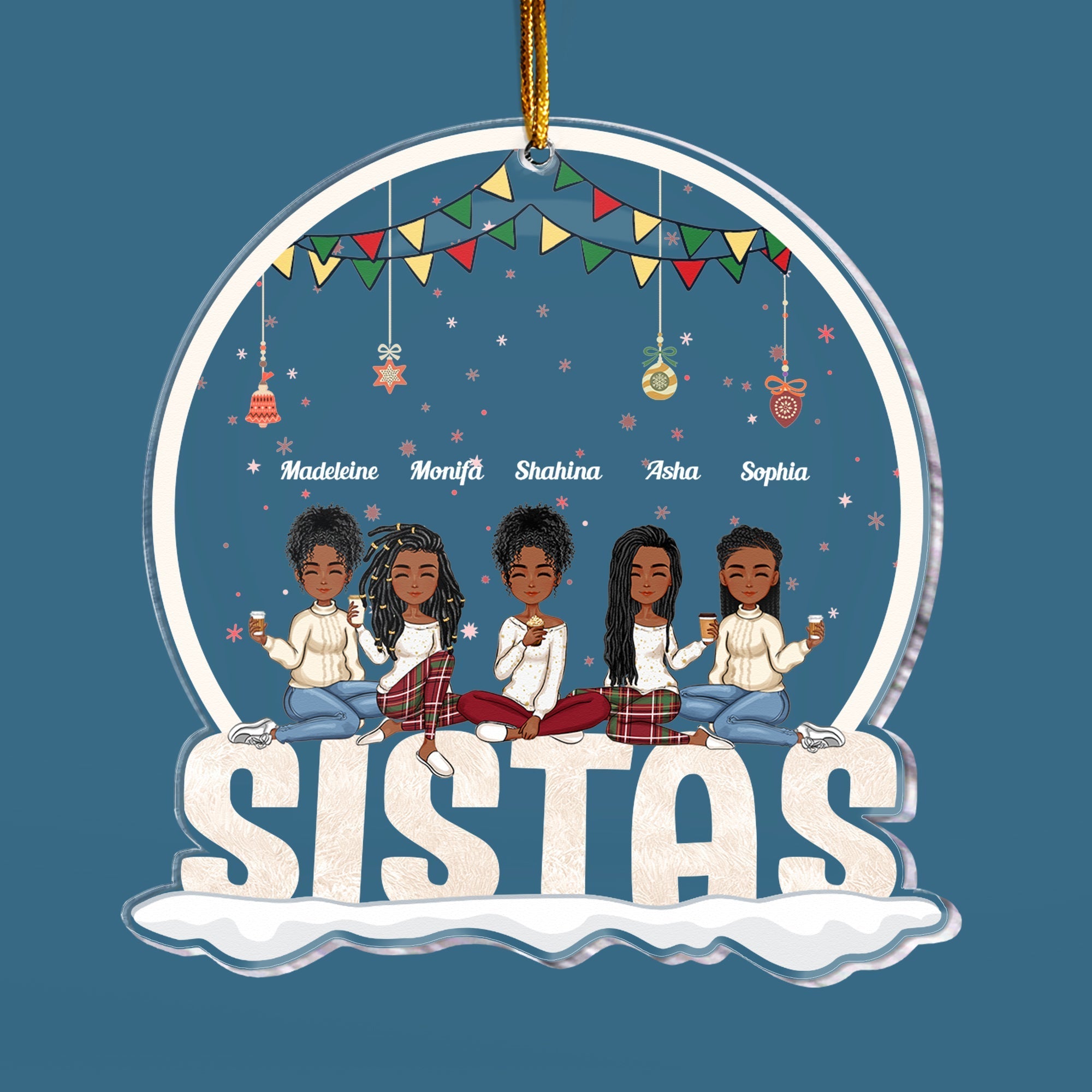 Sistas Forever - Personalized Friends Ornament