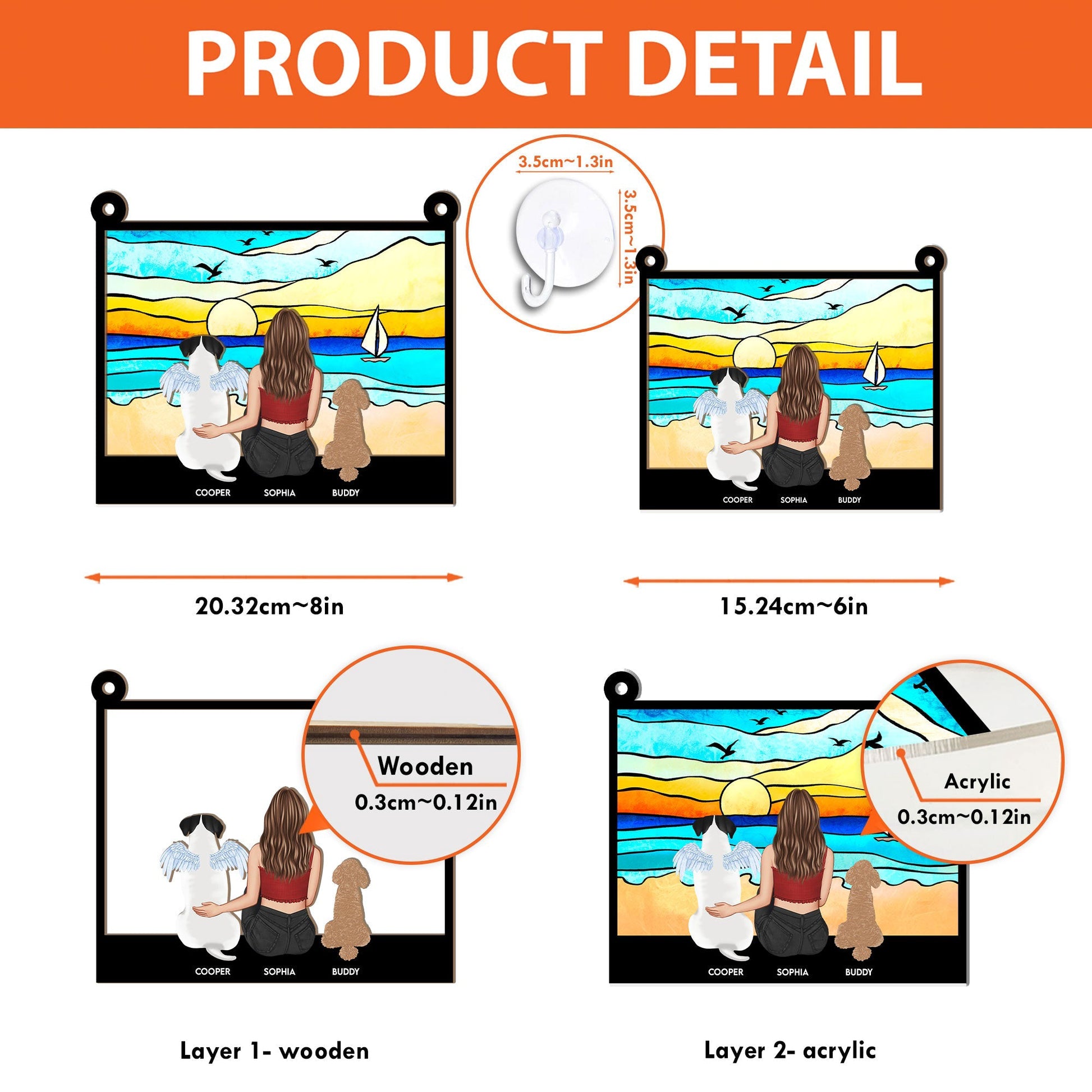 Girl-And-Her-Dog-On-The-Beach-Personalized-Window-Hanging-Suncatcher-Ornament_5