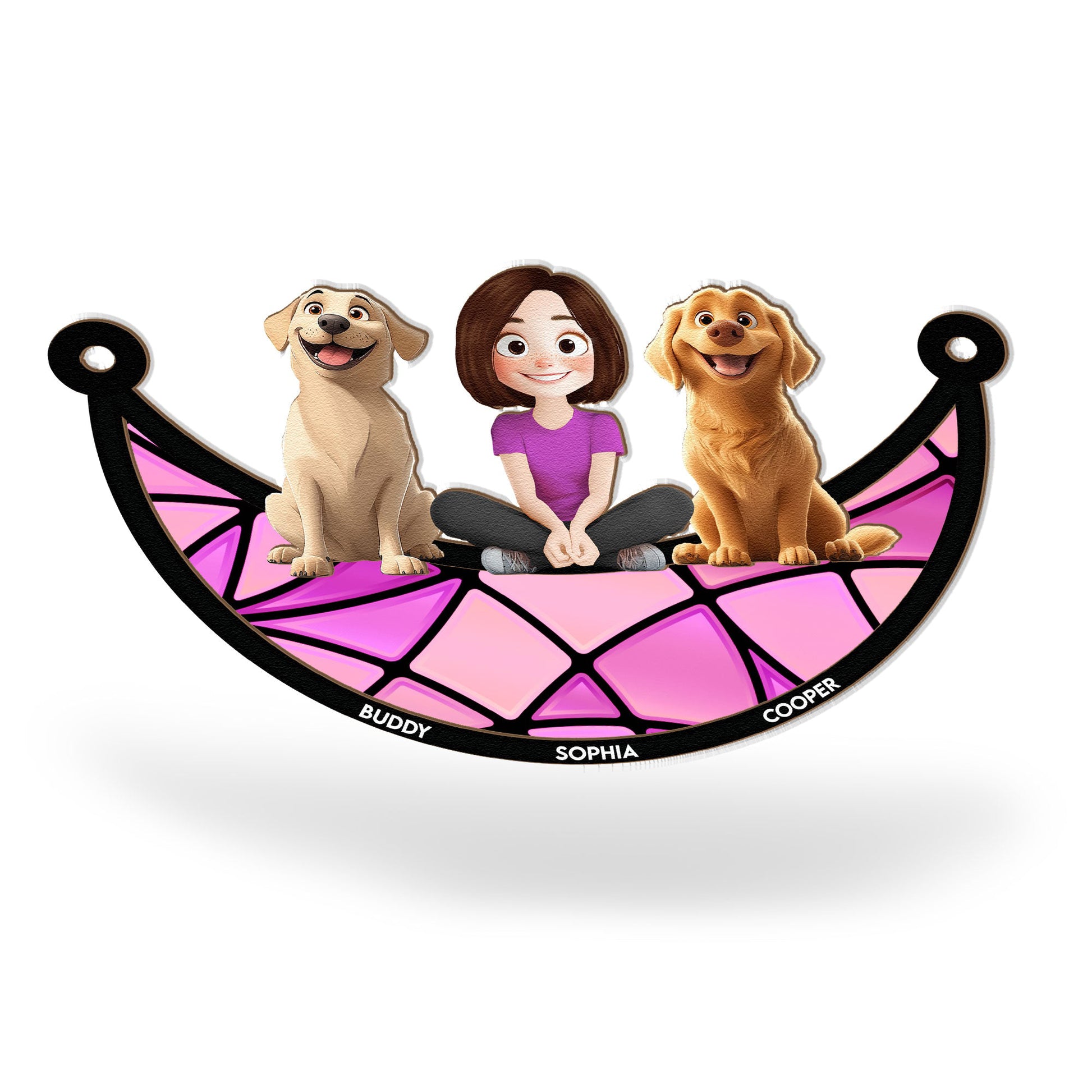 Girl-And-Her-Dogs-Personalized-Window-Hanging-Suncatcher-Ornament_4
