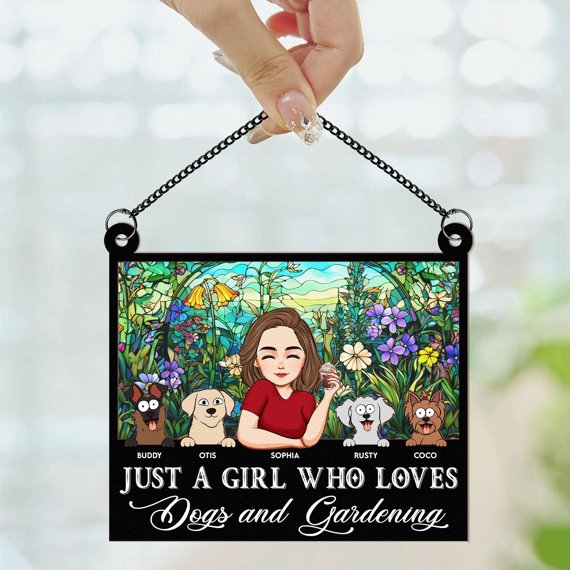 Girl-Who-Loves-Dogs-And-Gardening-Personalized-Window-Hanging-Suncatcher-Ornament_2