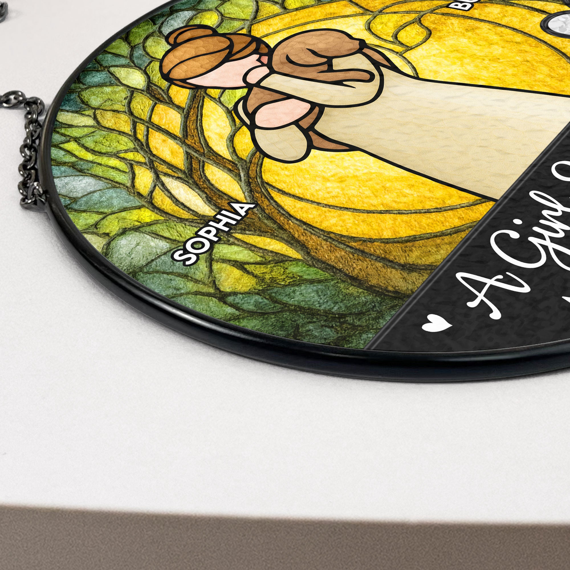 Girl-_-Dog-A-Bond-Can_T-Be-Broken-Personalized-Stained-Glass-Window-Hanging-Suncatcher_5