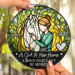 Girl-_-Horse-A-Bond-Can_T-Be-Broken-Personalized-Stained-Glass-Window-Hanging-Suncatcher_3