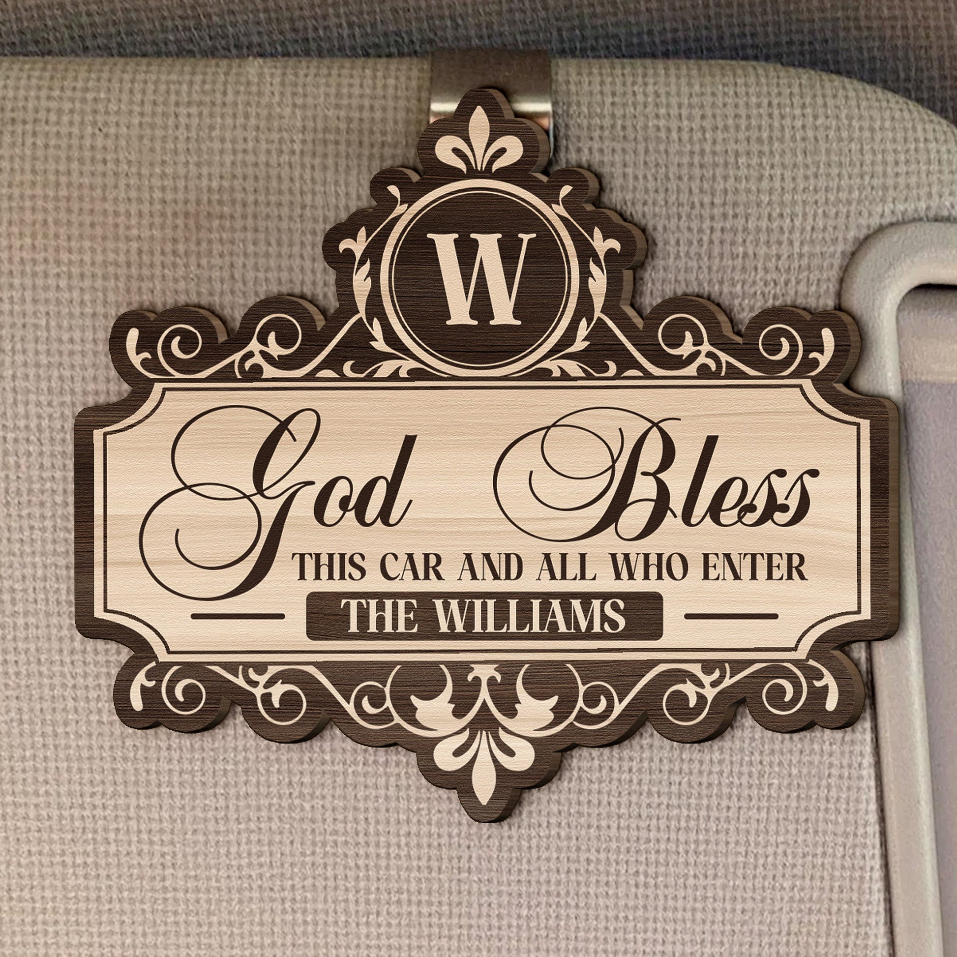 God-Bless-This-Car-And-All-Who-Enter-Personalized-Wooden-Car-Visor-Clip_1