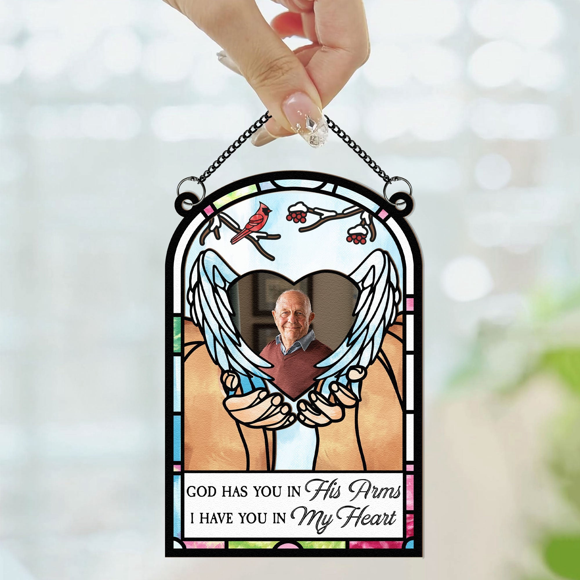 God-Has-You-In-His-Arms-Personalized-Window-Hanging-Suncatcher-Photo-Ornament_2
