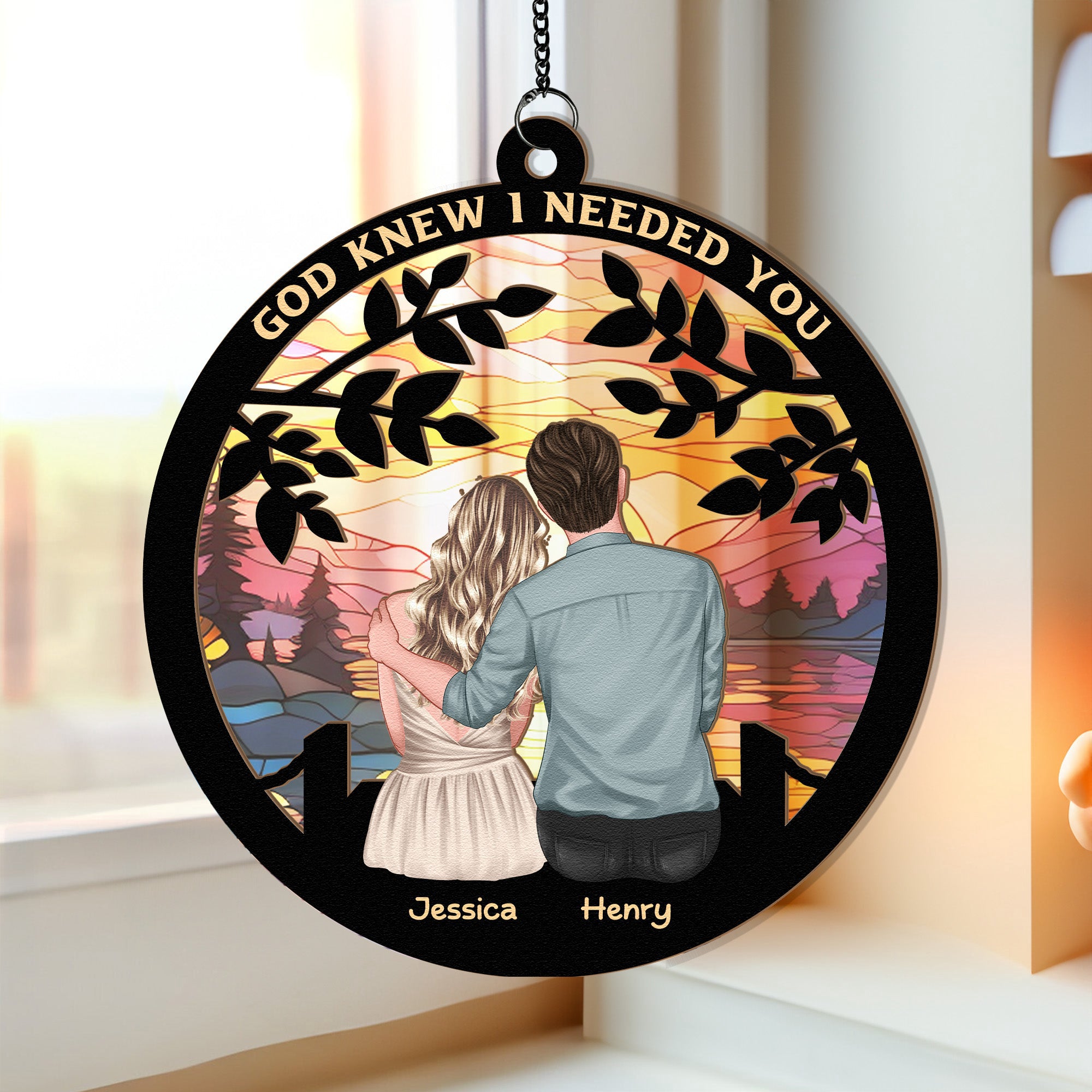 God-Knew-I-Needed-You-Personalized-Window-Hanging-Suncatcher-Ornament-1