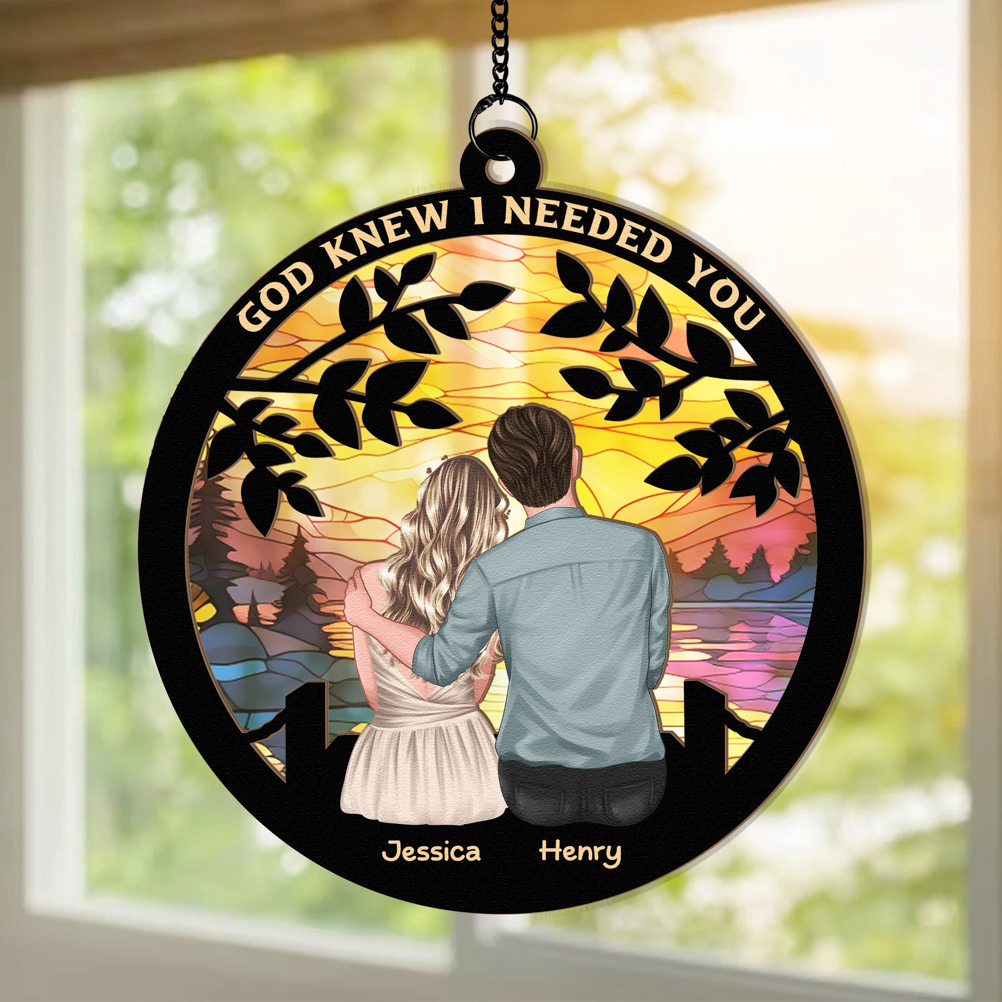 God-Knew-I-Needed-You-Personalized-Window-Hanging-Suncatcher-Ornament-4